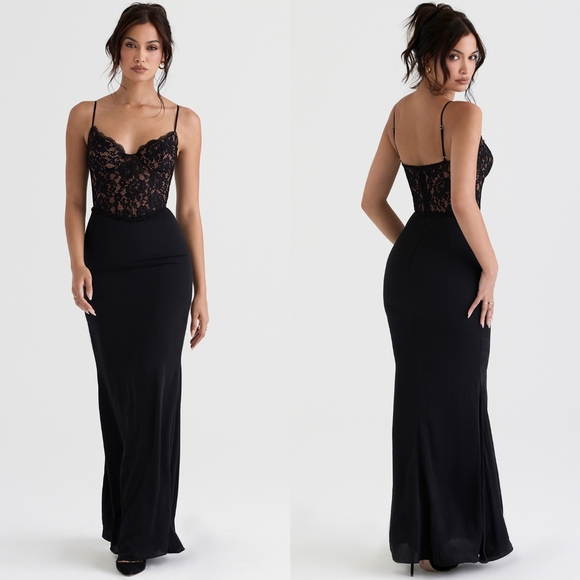 House Of CB 'Cara' Black Corset Maxi Dress - Picture 2 of 3